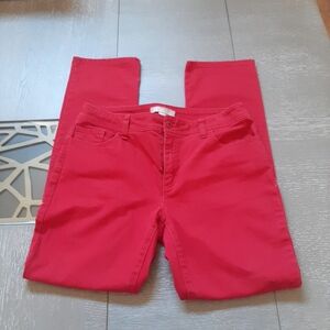 Chico's Vibrant Red Straight Leg Pants